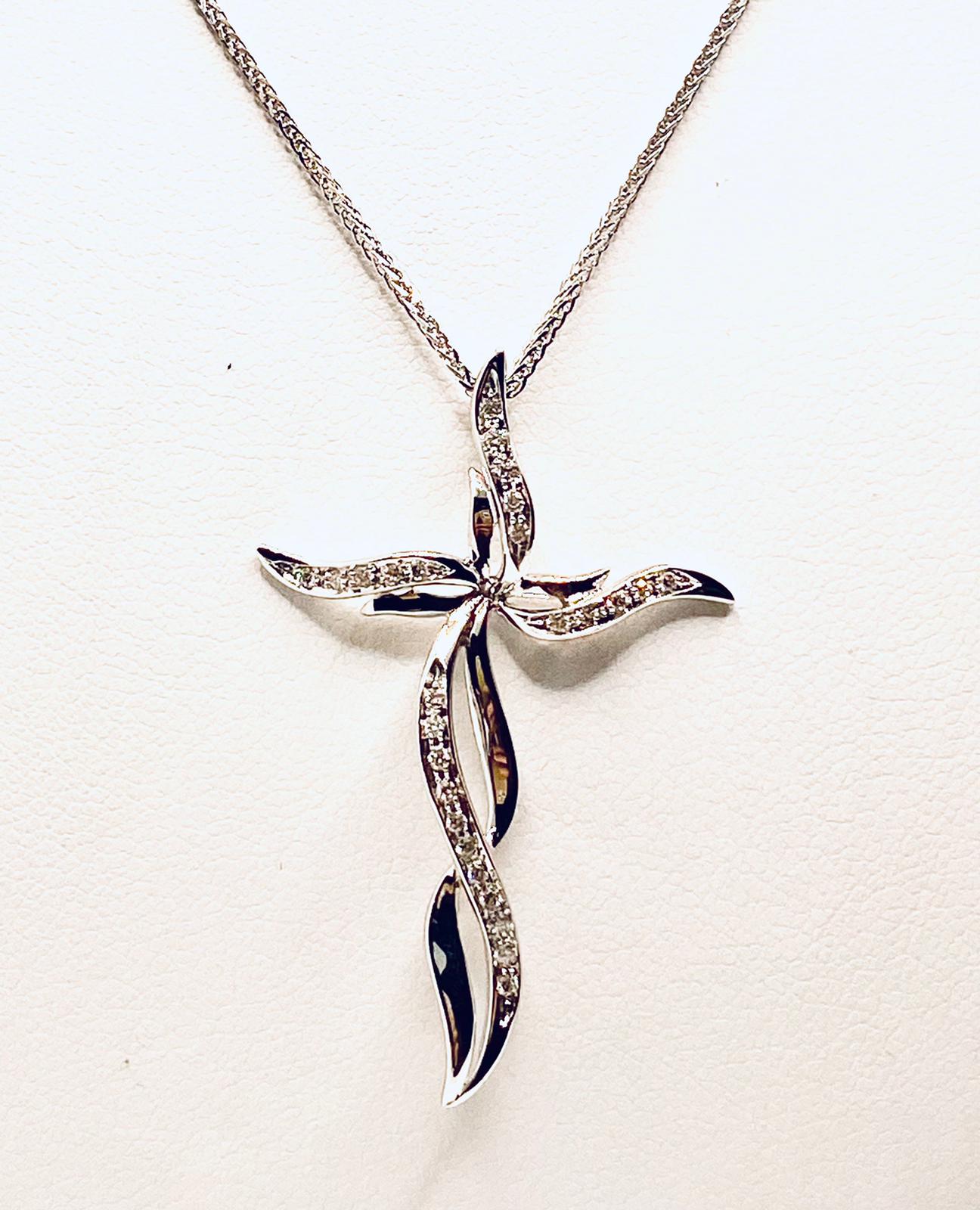 Cross pendant with diamonds art.CC614K
