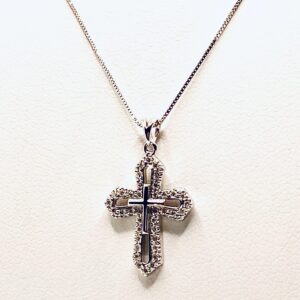 Pendente croce con diamanti art.GR376