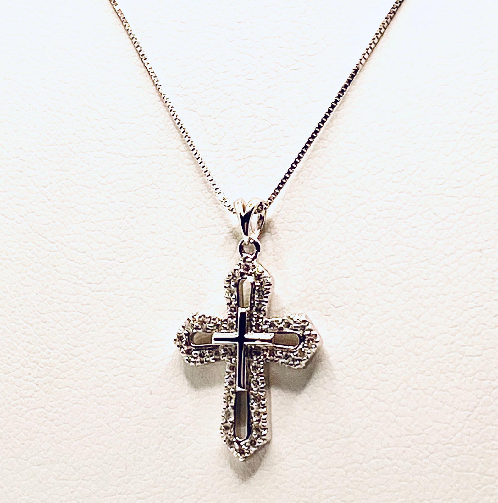 Pendente croce con diamanti art.GR376