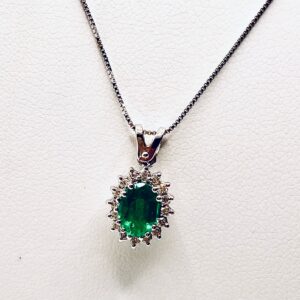 Pendente smeraldo e diamanti BON TON art.CD616