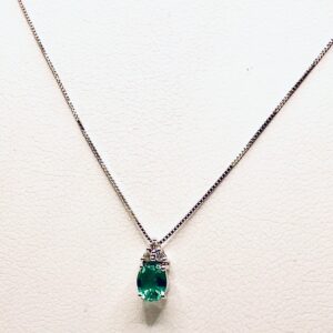 Pendente smeraldo e diamanti art.CD593