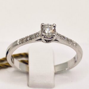 Solitaire ring gold and diamonds DREAM art. AN1546