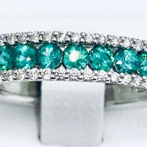 Anello veretta di smeraldi e diamanti art.4183161