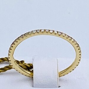 Anello veretta di diamanti  in oro giallo art. R00478YAO1.3