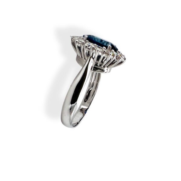 Anello Zaffiro blu diamanti e oro BON TON Art. AN2014
