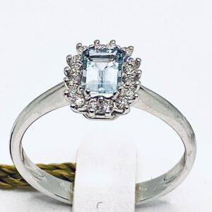 Ring with aquamarine and diamonds Art.AN2167