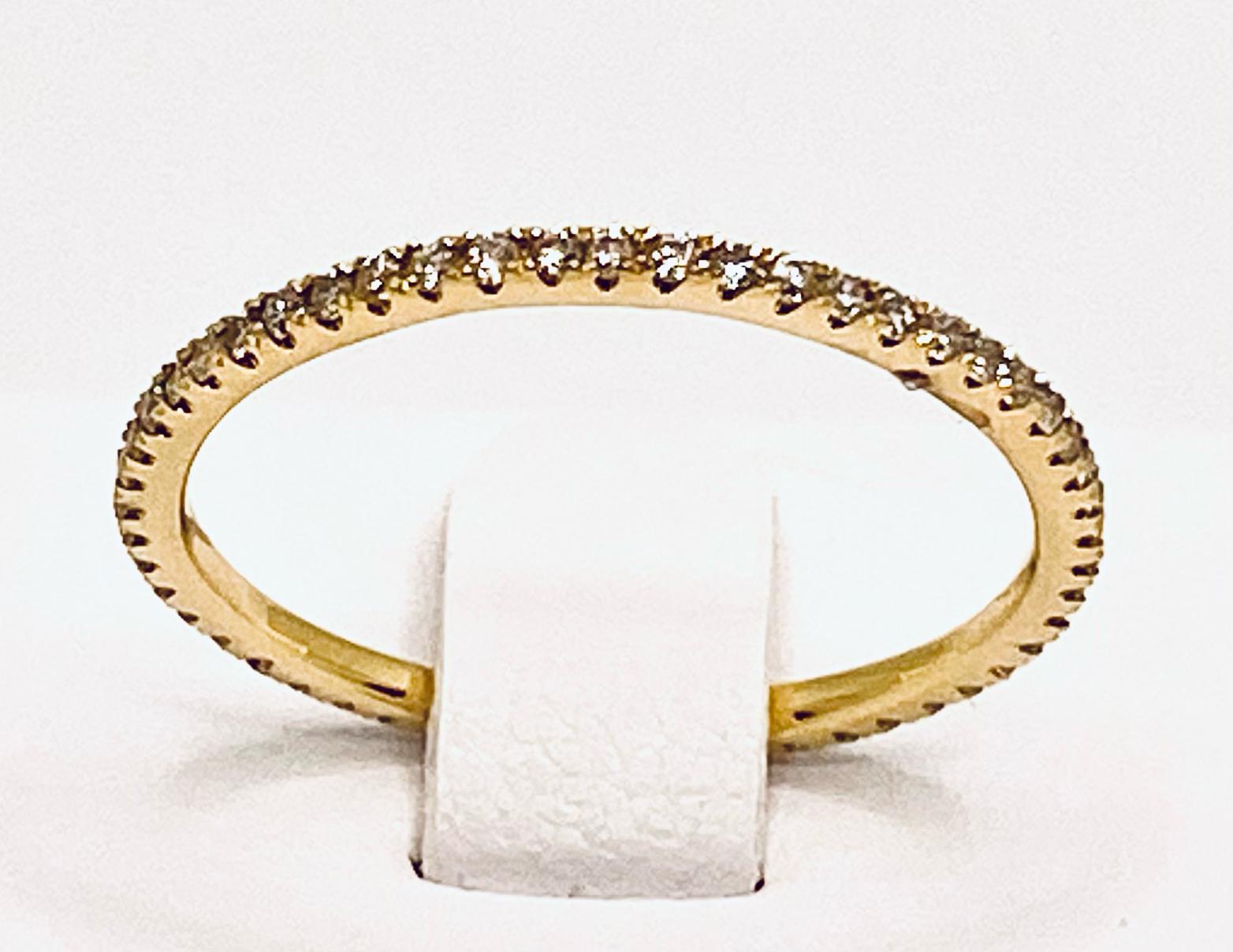 Anello veretta di diamanti in oro giallo art.ROO478YAO1.3