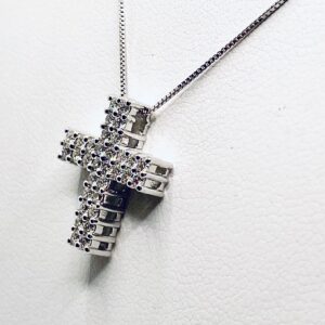 Pendente croce con diamanti art.0160C