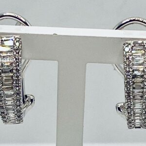 Earrings with baguette cut diamonds art. 2355EW