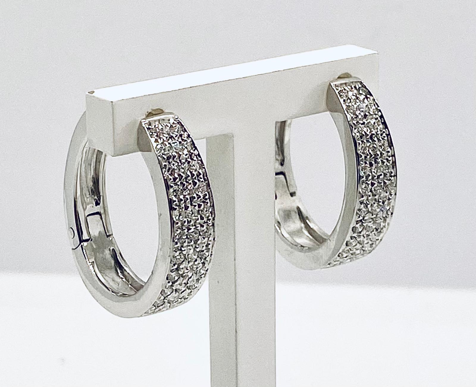 Circle earrings with diamonds Art. OR1171-1