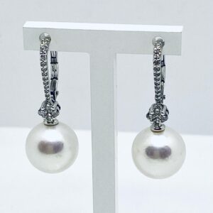 Earrings of pearls and diamonds art.ORP249