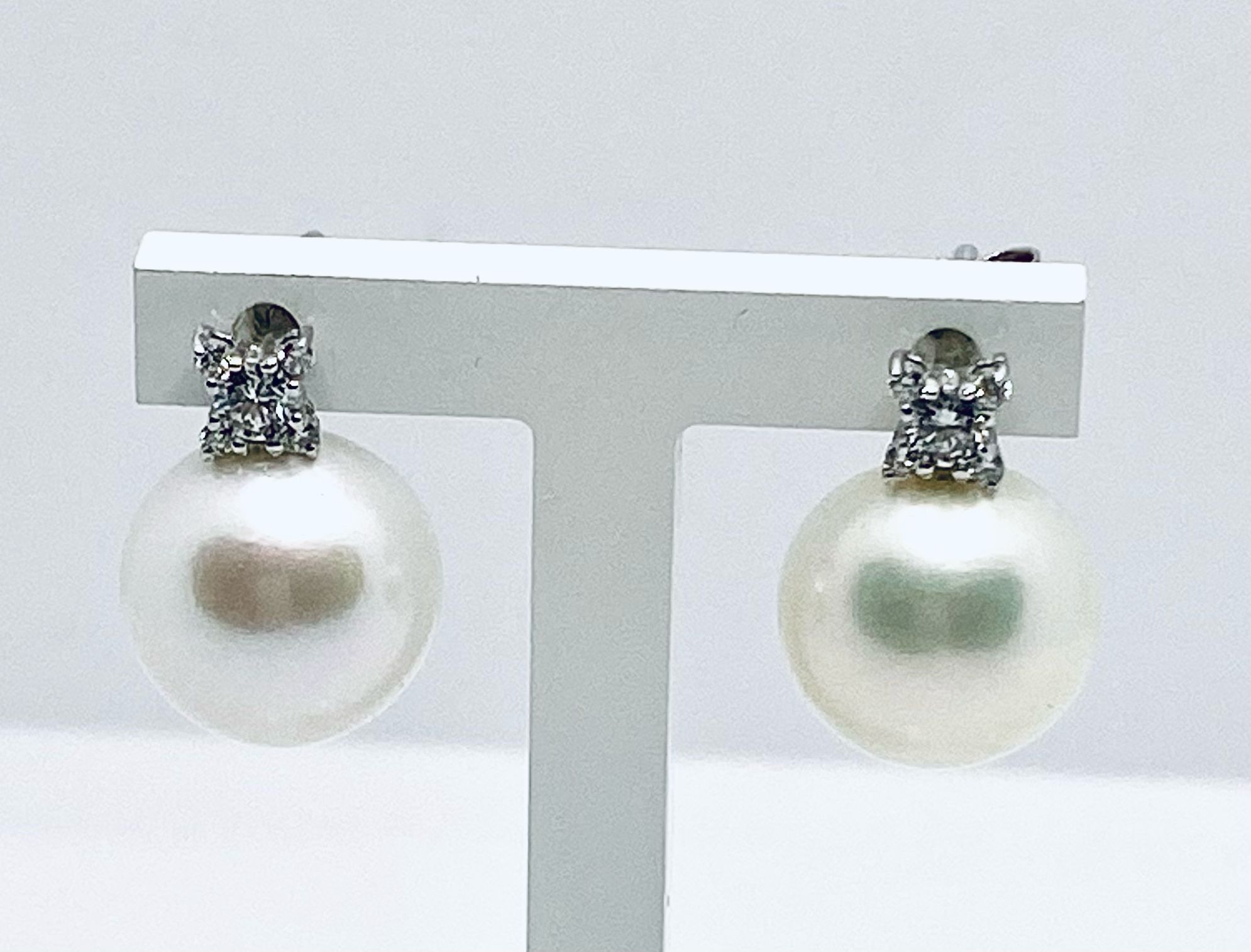 Pearl and diamond earrings art.ORP248