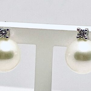 Earrings of pearls and diamonds art.ORP243