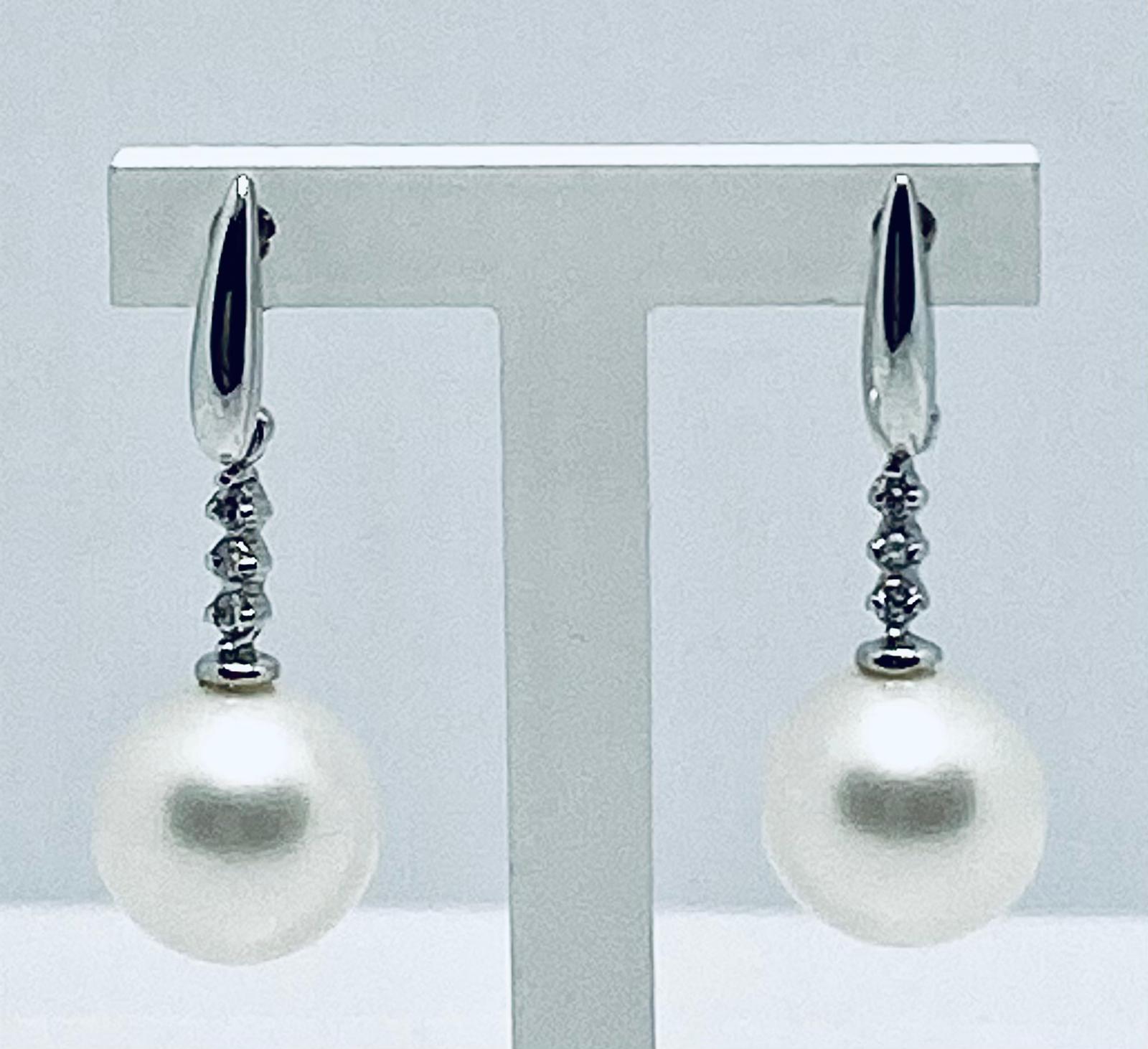 Earrings pearls and diamonds art.792019