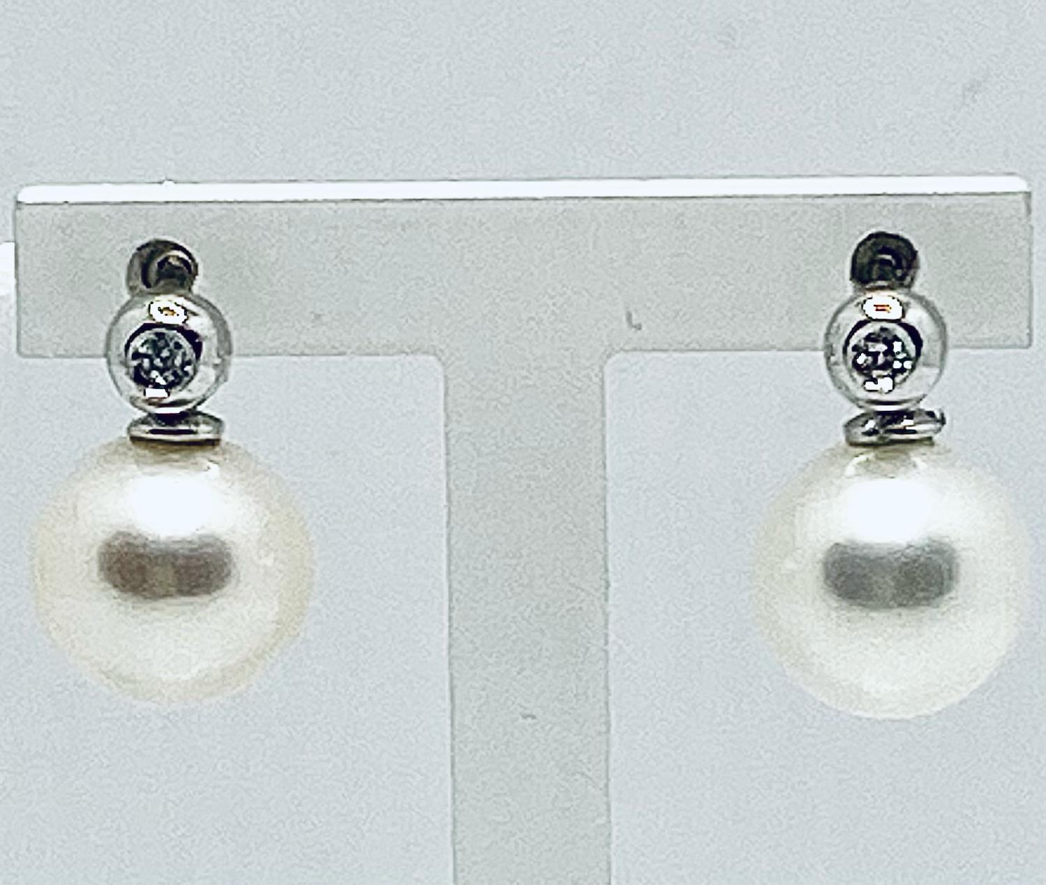 Earrings pearls and diamonds art.792017