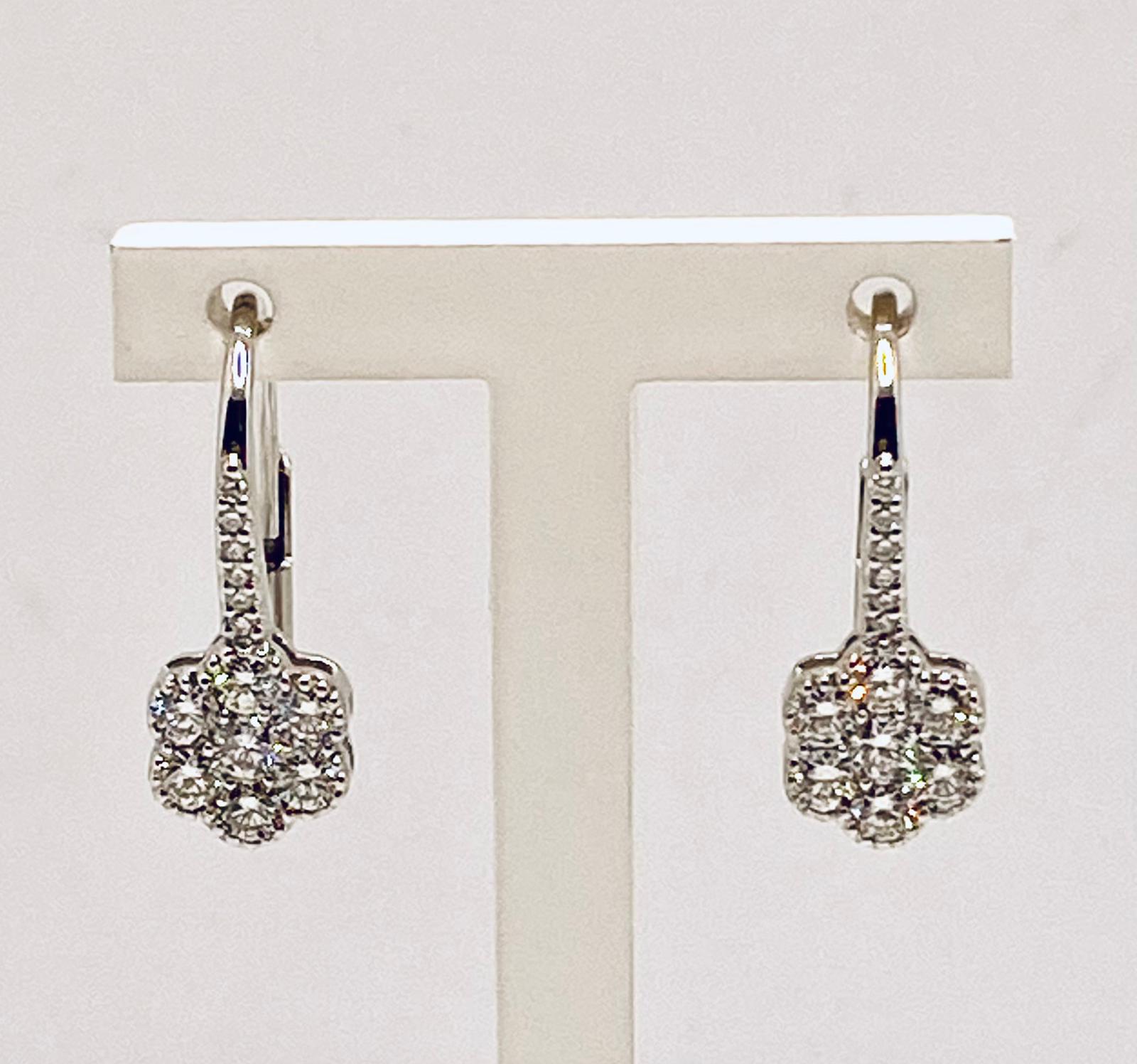 FLOWER diamond bridge earrings Art. OR937