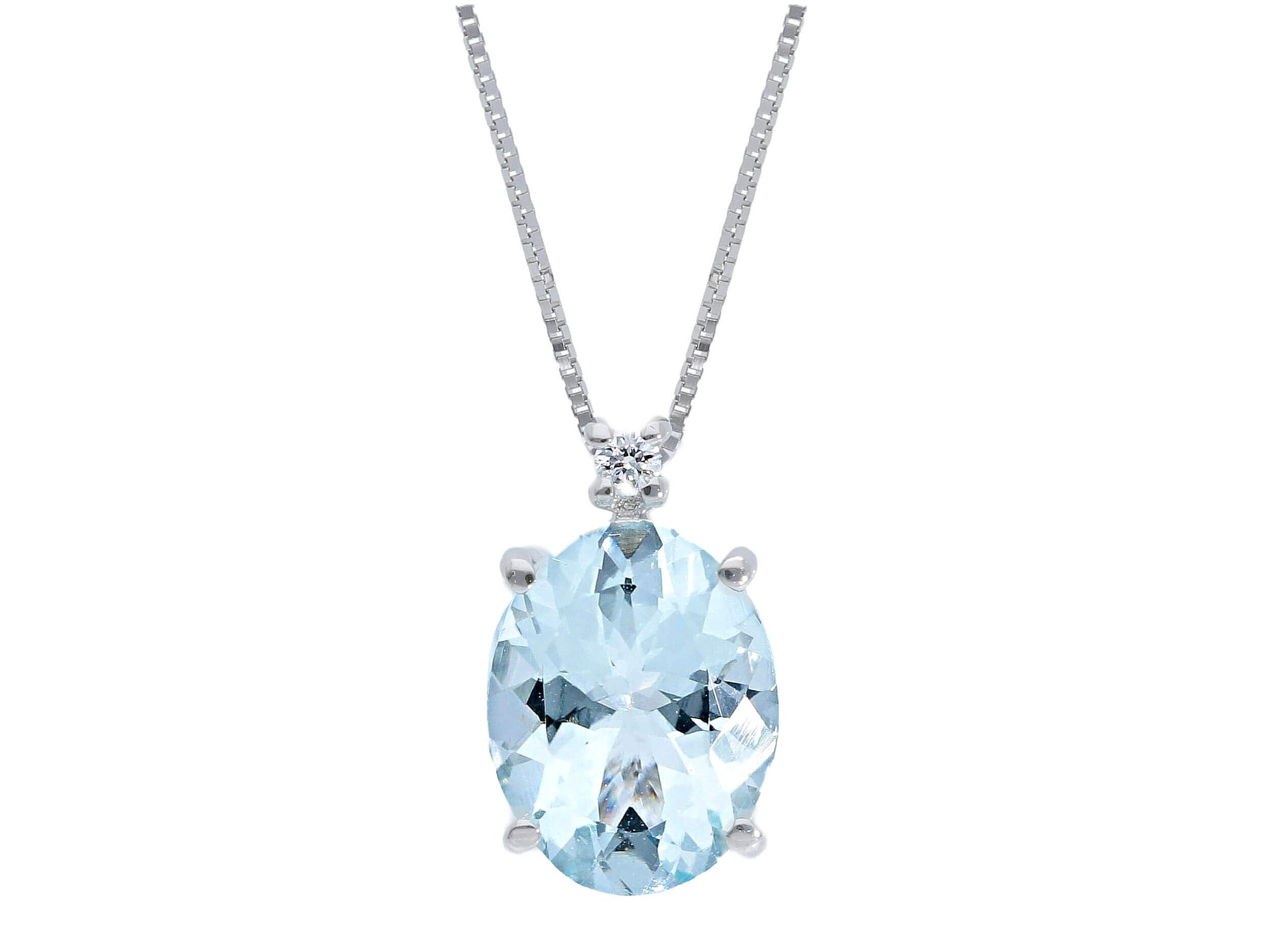 Pendant with aquamarine and diamonds Art.04704287