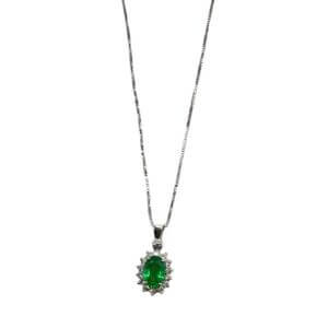 Pendant with emeralds and diamonds art. CD604