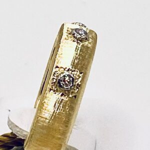 Anello in oro satinato e diamanti art.MS25X3