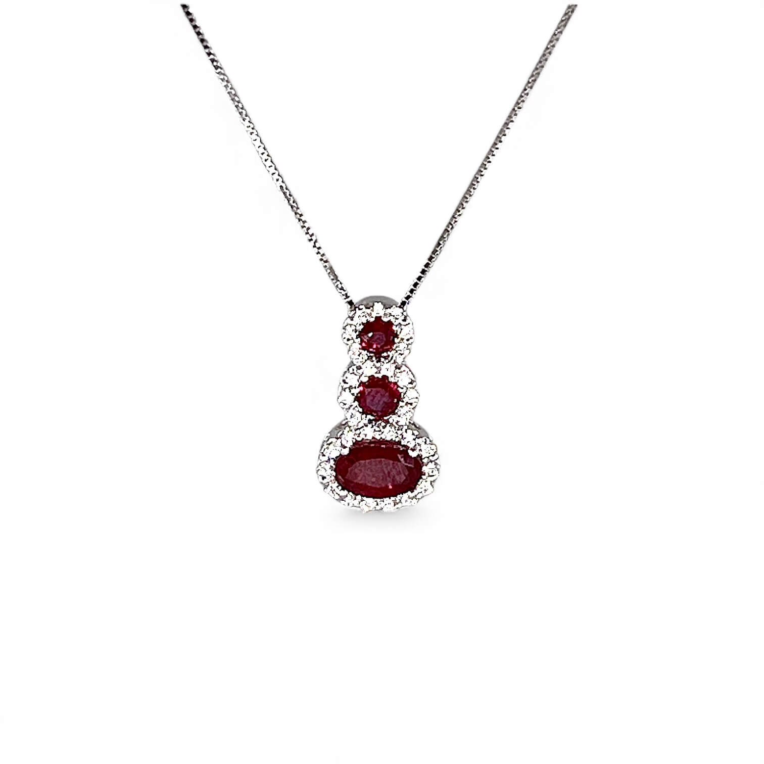 BELLE EPOQUE white gold and diamond ruby pendant Art.CD433-1