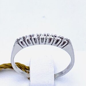 Anello veretta di diamanti in oro bianco 750 % ART. PDA2112