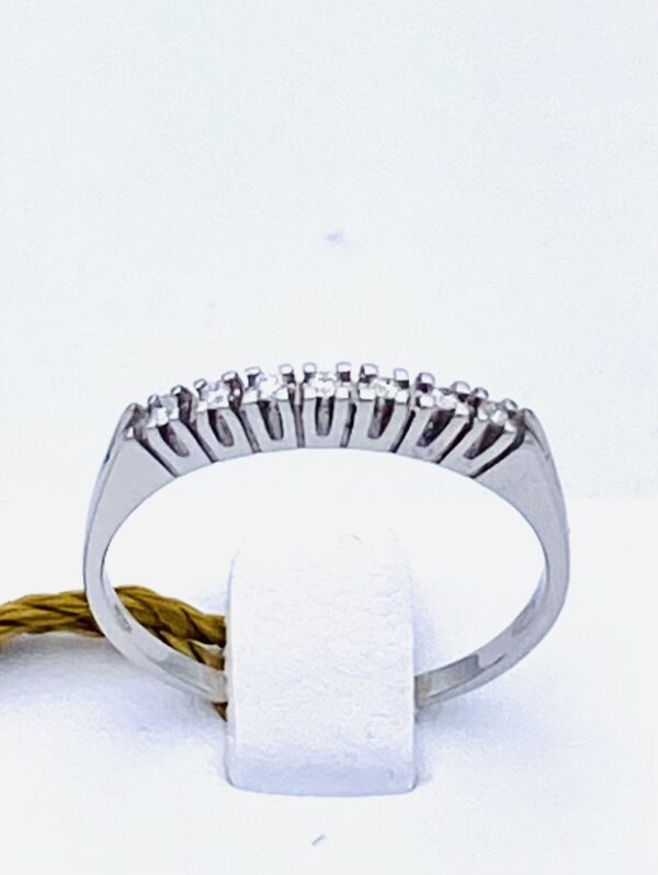 Anello veretta di diamanti in oro bianco 750 % ART. PDA2112
