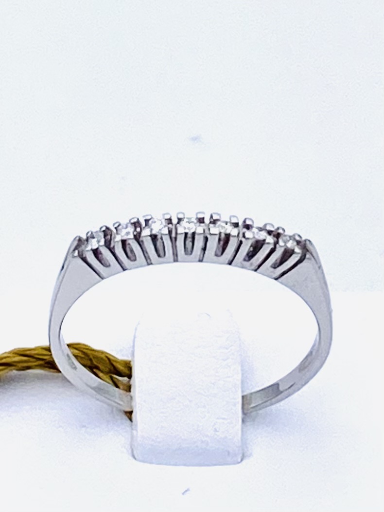 Anello veretta di diamanti in oro bianco SOGNO art. PDA2112