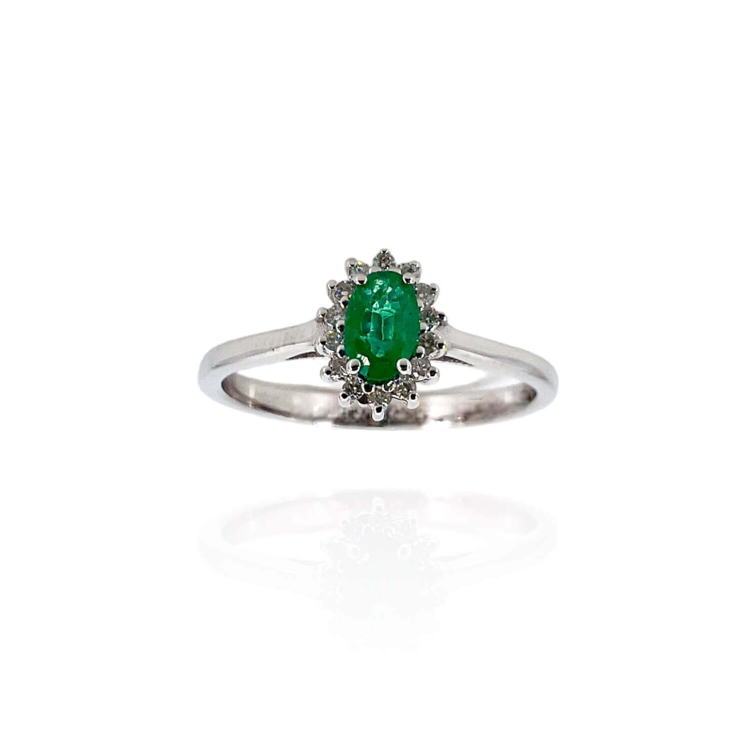 Ring with emerald and diamonds art.AN1368