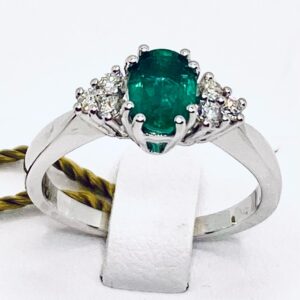 Anello con smeraldo e diamanti cod. art.AN1909