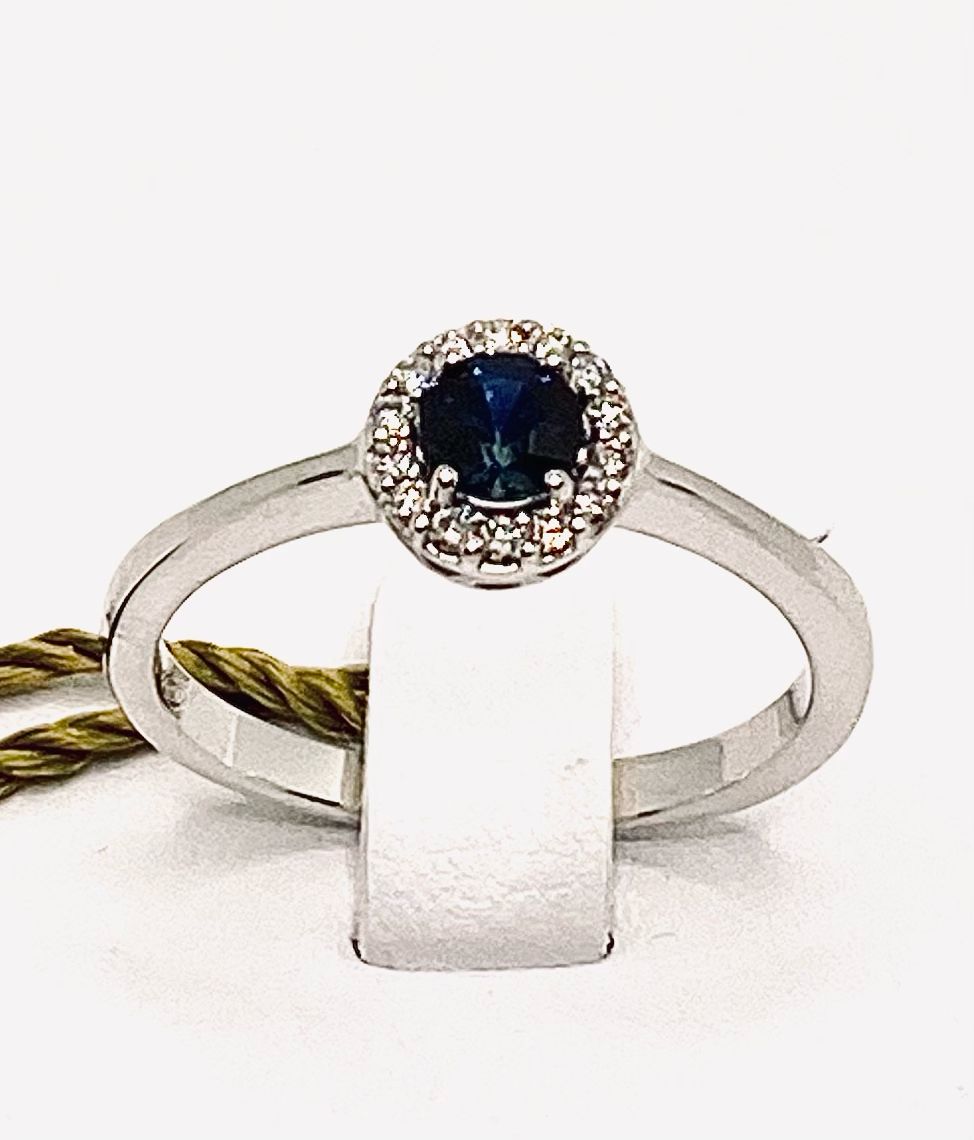 Anello con zaffiro e diamanti art. AN1611-1