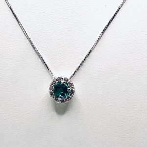 Pendente con diamanti e smeraldo Art.CD214