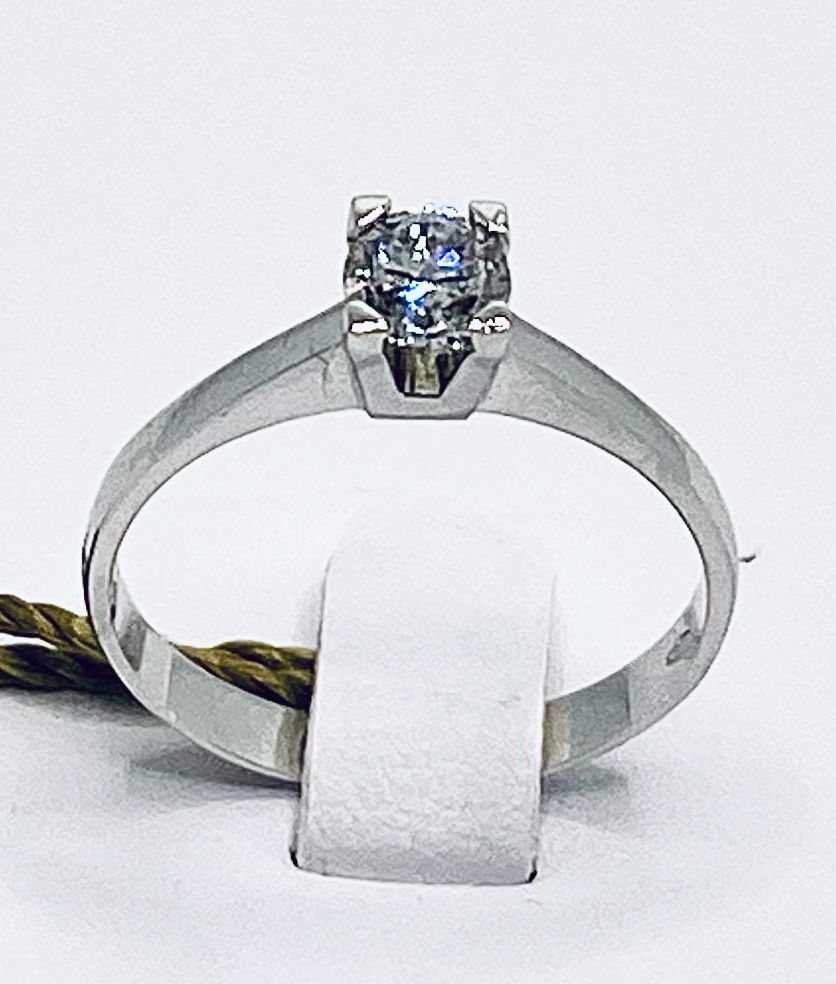 solitaire ring gold and Diamonds DESIDERIO ART. AN2648-2