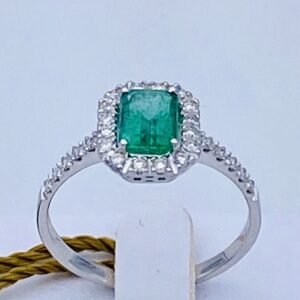 Anello con smeraldo e diamanti BELLE EPOQUE  art.AN2353