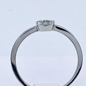 Anello smeraldo diamanti  oro bianco 750% art.PDA3391S