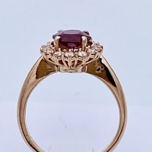Anello rubino e diamanti oro rosa BON TON art.AN2392