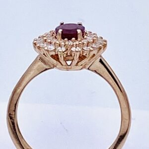 Anello rubino e diamanti oro rosa  BON TON art. AN2394-1