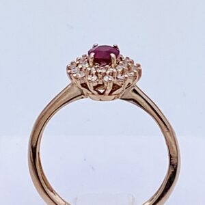 Anello rubino e diamanti oro rosa BON TON art.AN2399