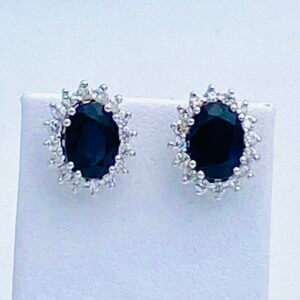Blue Gold and Diamonds Sapphire Earrings Art. OR815