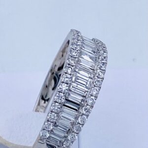 Anello veretta con diamanti BAGUETTE art. 24041RW