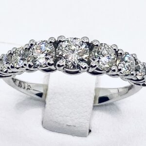 Anello veretta di diamanti oro bianco 750% Art. AS1034B31