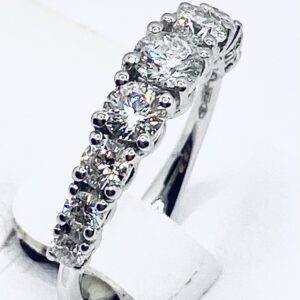 Anello veretta di diamanti oro bianco 750% SOGNO Art. AS1034B31