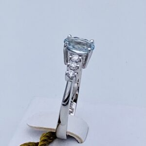 Anello acquamarina e diamanti GEMME Art. AN2346