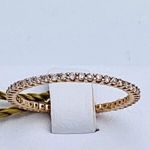Anello veretta di diamanti in oro rosa art.R02924RA01.3