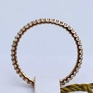 Anello veretta di diamanti in oro rosa art.R02924RA01.3