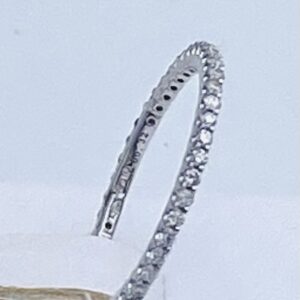 Anello veretta di diamanti in oro bianco art. R02924WA01.3
