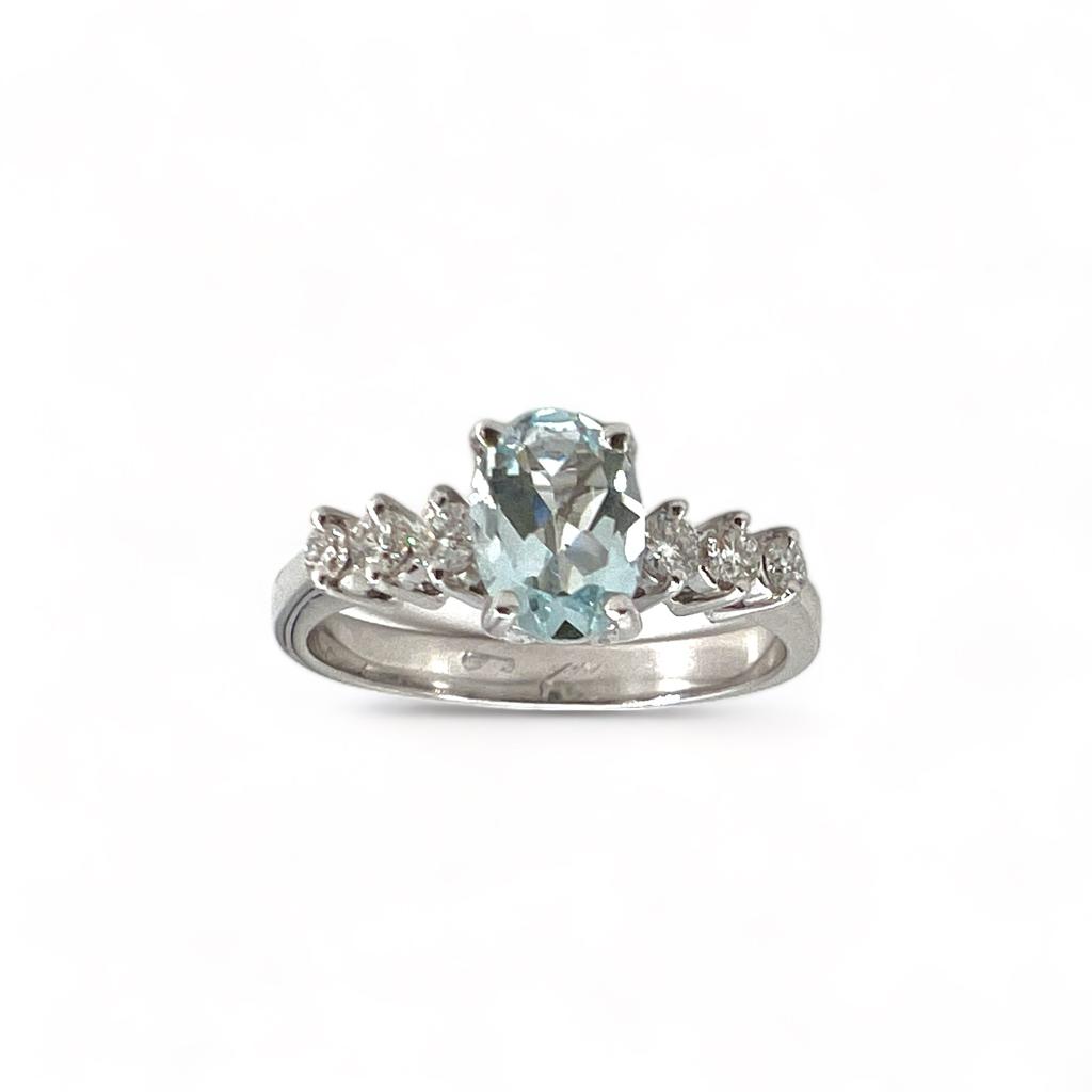 Aquamarine and diamond ring Art.AN2346