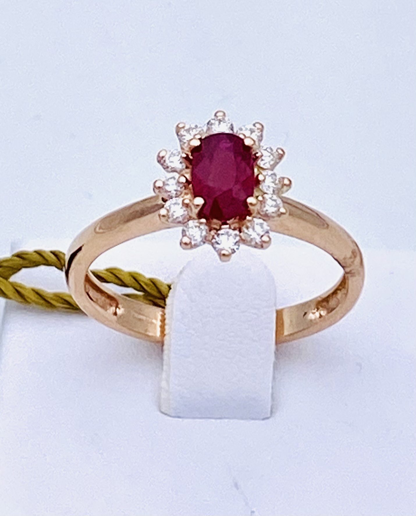 Ruby ring and rose gold diamonds art.AN2400