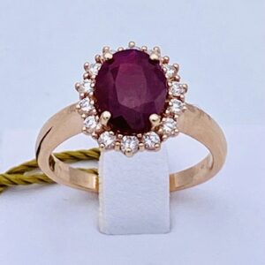 Anello rubino e diamanti oro rosa BON TON art.AN2392