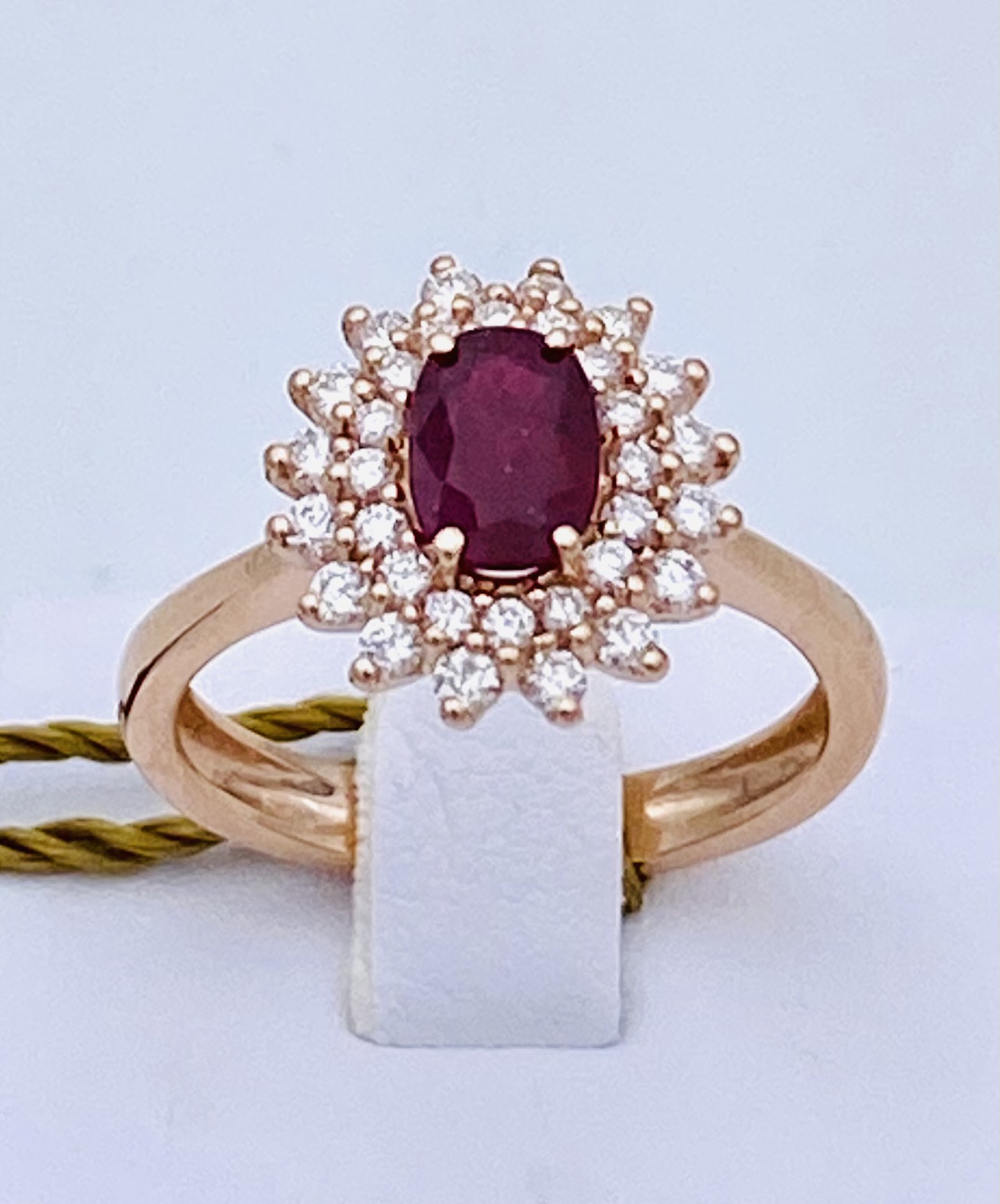 Ruby ring and rose gold diamonds art.AN2394-1