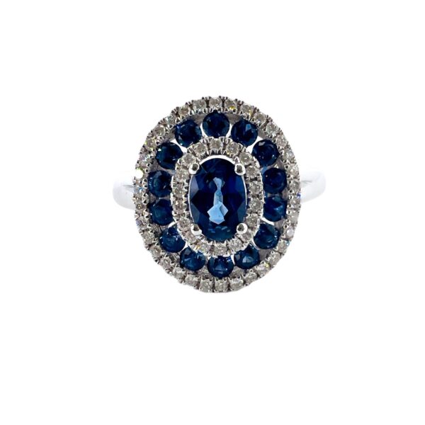 Sapphire gold and diamond ring BELLE EPOQUE art. RFA4146BS-01